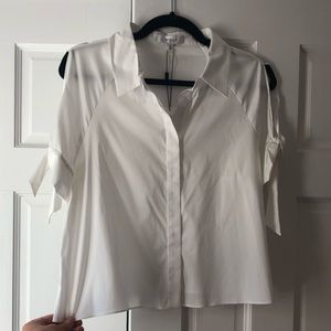 Milly cold shoulder button down shirt